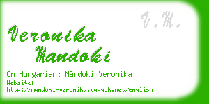 veronika mandoki business card